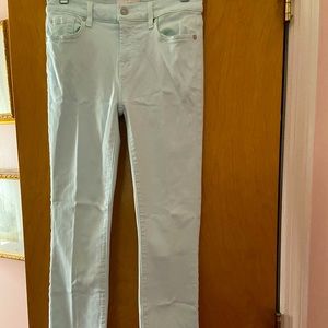 7 for All Mankind skinny jeans in very light green